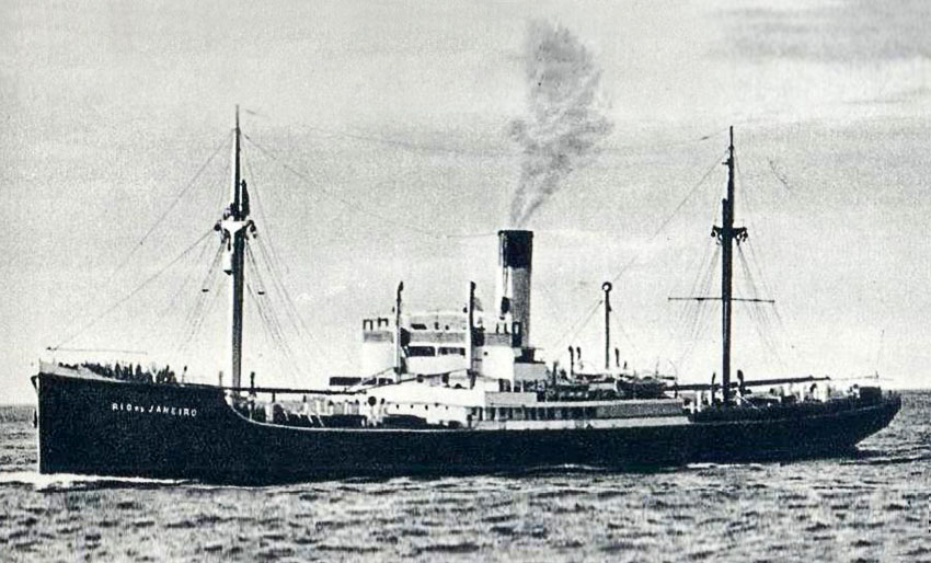 Senket av ubåt: D/S Rio de Janeiro