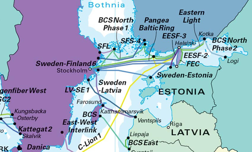 Undervannskabel i Østersjøen skadd