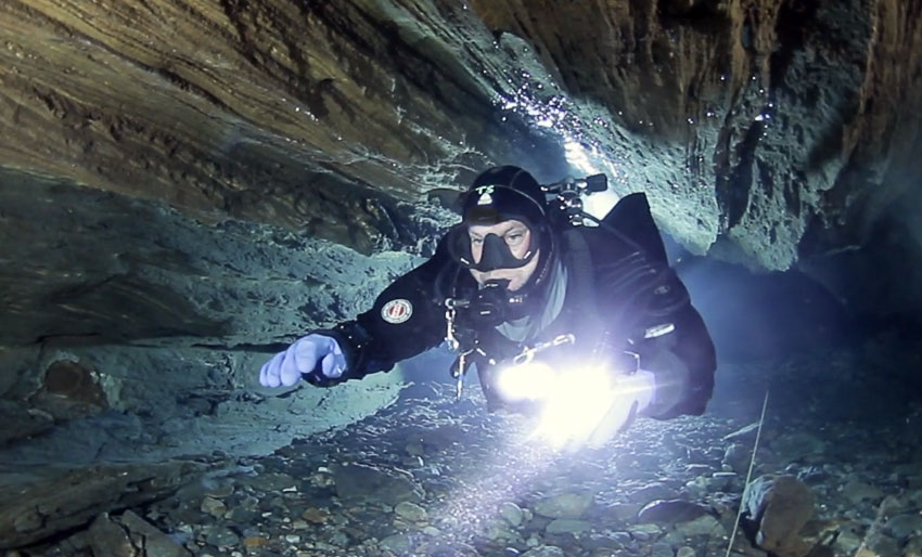 Fantastisk grottedykking i Norge
