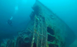 Sprengt av magnetisk mine